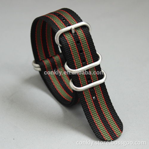 22mm ZULU nylon watch strap with brushed hardware